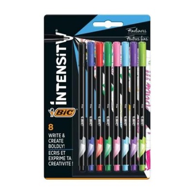 Tűfilc, 0,4 mm, BIC "Intensity", 8 különböző szín