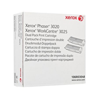 106R03048 Lézertoner Phaser 3020NI, WC3025NI nyomtatóhoz, XEROX, fekete, 2*1,5k