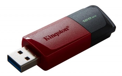 Pendrive, 128GB, USB 3.2, KINGSTON "Exodia M", fekete-piros